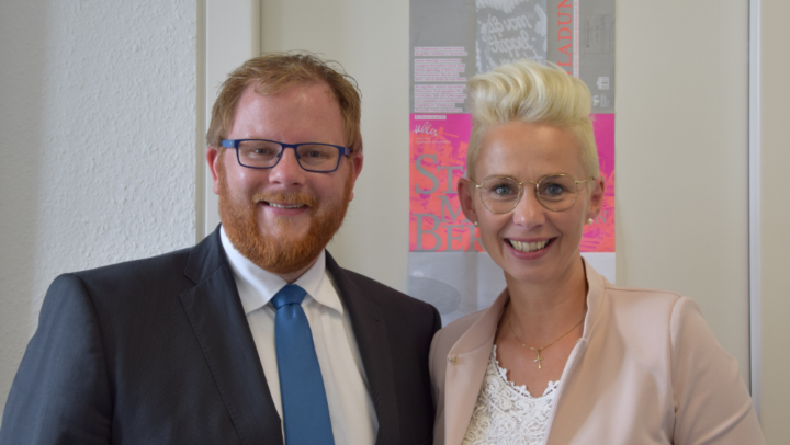 Silvia Breher mit Arno Djuren