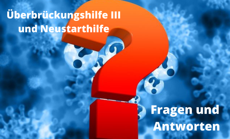 Überbrückungshilfe III mit Neustarthilfe für Soloselbständige